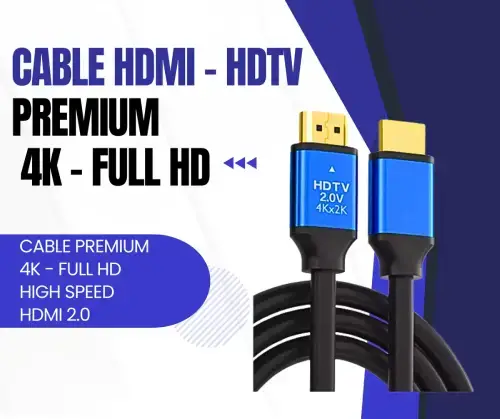 CABLE HDMI HDTV REDONDO PREMIUM 4K 1.5 METROS - imagen 3