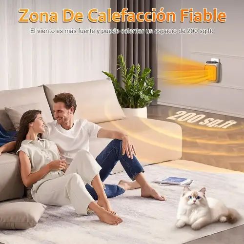Calefactor portátil para pared 800W (12,5x12,5x10cm) - imagen 3