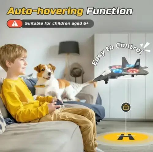 DRONE JET A CONTROL REMOTO LUCES LED 10M 360° 18.3x6x25.3cm - imagen 2