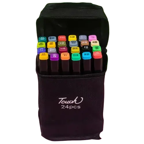 Set Arte 24 marcadores con doble punta + estuche - imagen 2