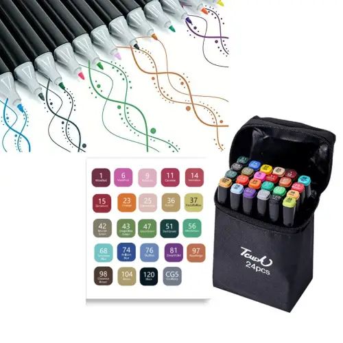 Set Arte 24 marcadores con doble punta + estuche - imagen 4