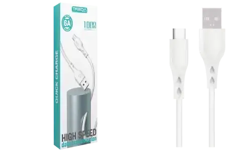CABLE DE CARGA Y DATOS TREQA USB A TIPO C TPE 5.1A/5V 1M - imagen 1