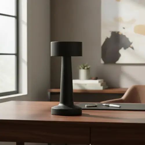 LÁMPARA LED DE MESA TÁCTIL RECARGABLE FRÍA CÁLIDA Y NATURAL HIERRO GALVANIZADO 1200mAh 3W 21.5x9.3cm - imagen 2