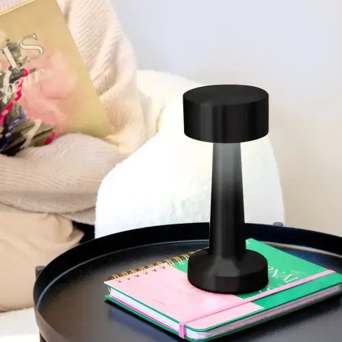 LÁMPARA LED DE MESA TÁCTIL RECARGABLE FRÍA CÁLIDA Y NATURAL HIERRO GALVANIZADO 1200mAh 3W 21.5x9.3cm - imagen 3
