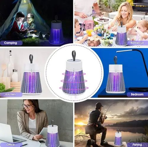 LÁMPARA MATA MOSQUITOS c/CARGA USB - imagen 2