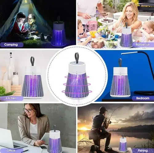 LÁMPARA MATA MOSQUITOS c/CARGA USB - imagen 2