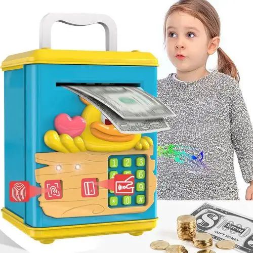 ALCANCÍA/COFRE SEGURIDAD INFANTIL PATO LUCES Y SONIDO, CONTRASEÑA 4 DÍGITOS A PILAS ABS 21.5x12x13cm - imagen 3