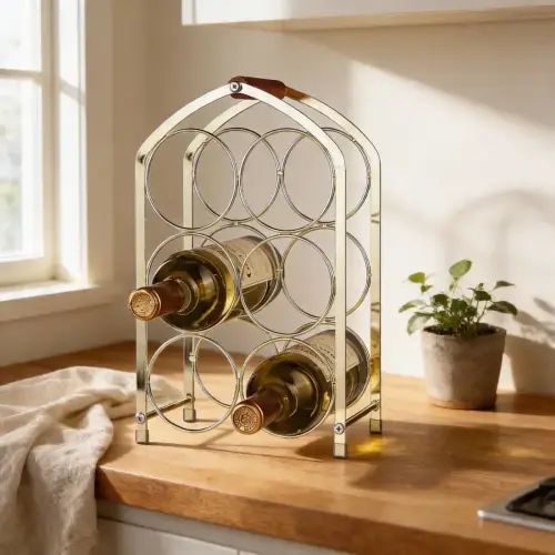 RACK PARA 6 BOTELLAS DE VINO 34x21x13.5cm - imagen 2