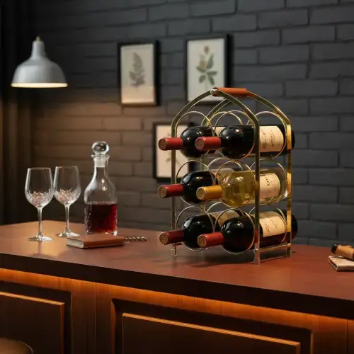 RACK PARA 6 BOTELLAS DE VINO 34x21x13.5cm - imagen 3