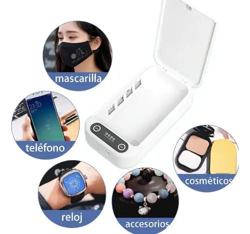 CAJA ESTERILIZADORA PORTÁTIL MULTIUSO LUZ ULTRAVIOLETA USB 5V - imagen 4