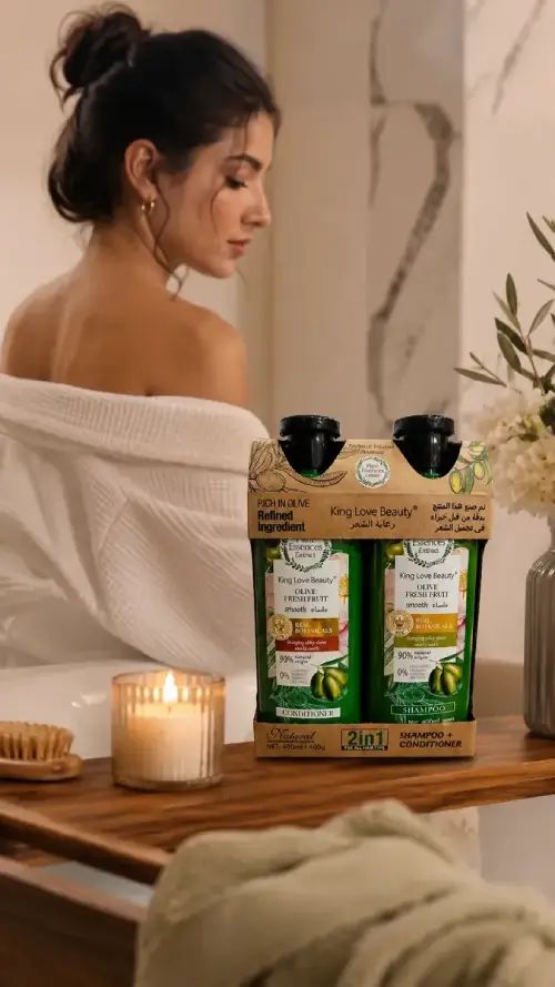 PACK SHAMPOO+ACONDICIONADOR KING LOVE OLIVA 400ML - imagen 2