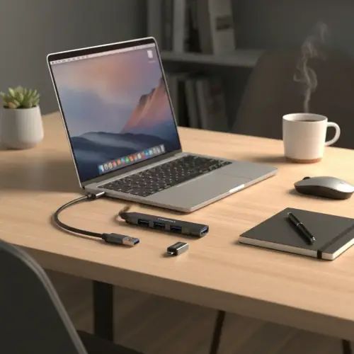 HUB 4 PUERTOS USB TREQA CON ADAPTADOR TIPO C - imagen 3