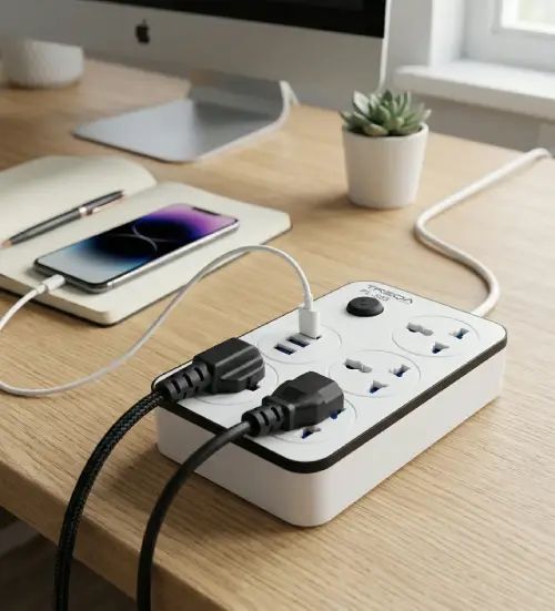 ADAPTADOR UNIVERSAL 3 USB + 4 CONECTORES 220V 3000W/10A 2 METROS - imagen 3