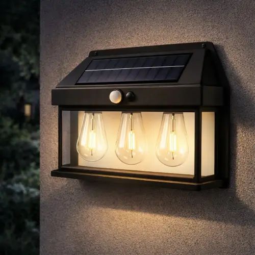 FOCO x3 LÁMPARAS C/PANEL SOLAR - imagen 4