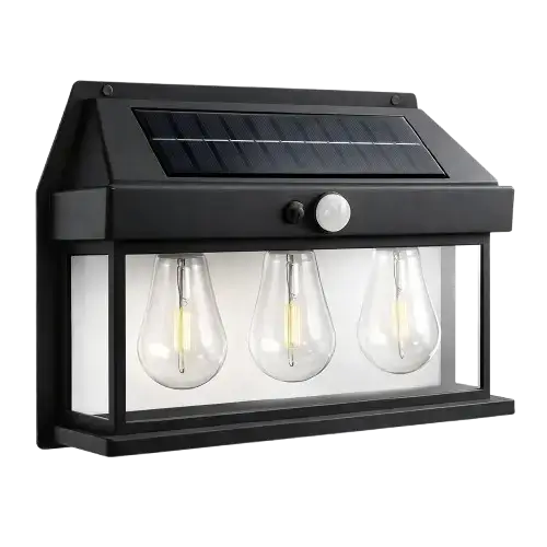 FOCO x3 LÁMPARAS C/PANEL SOLAR - imagen 1
