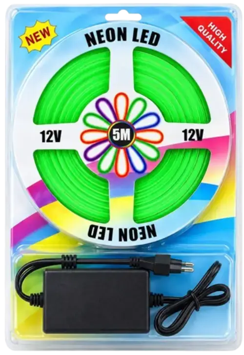 TIRA LED NEÓN COLOR VERDE 5M 12V - imagen 1