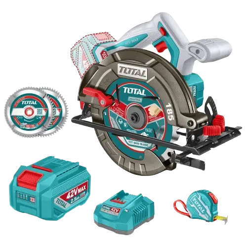 SIERRA CIRCULAR INALÁMBRICA 185mm (7¼") 42V C/CARGADOR Y BATERÍA 2.5Ah INDUSTRIAL