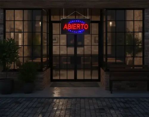 CARTEL LED LUMINOSO "ABIERTO" - imagen 3