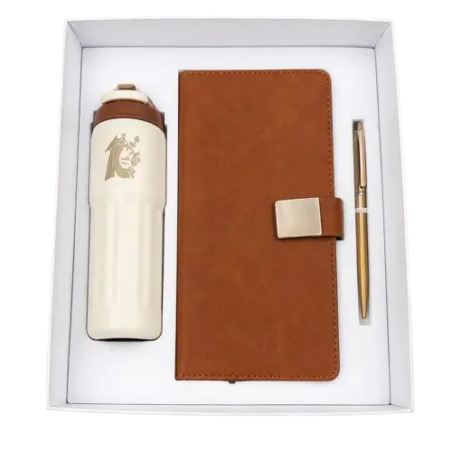 Set Libreta + Lápicera + Termo 500ml en caja