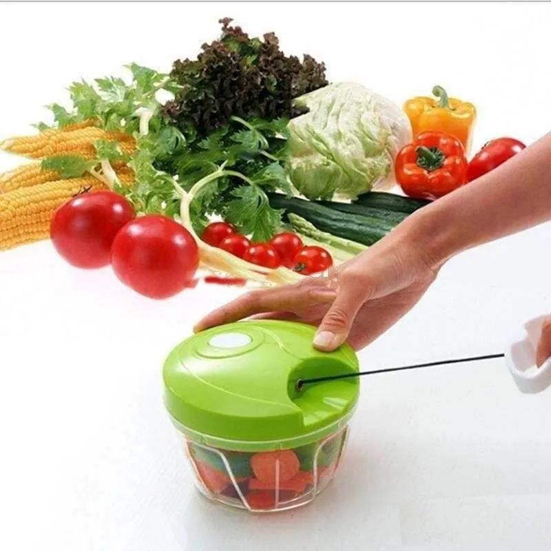 Picadora De Verduras Manual Mini Chopper Cortador Vegetales - imagen 3