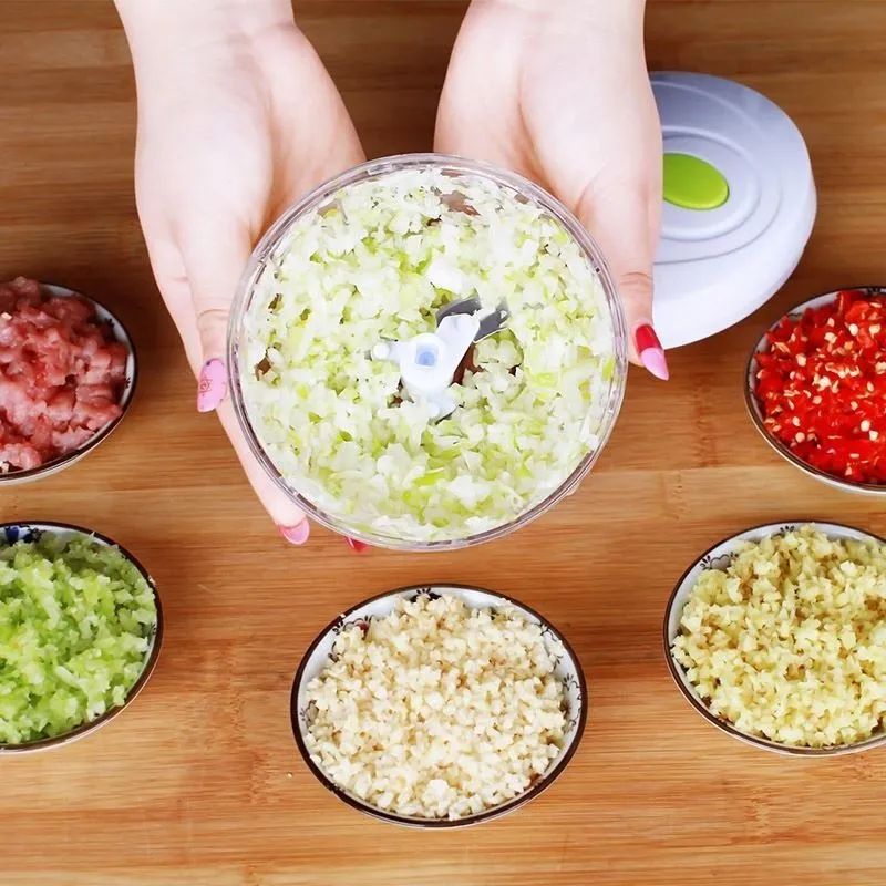 Picadora De Verduras Manual Mini Chopper Cortador Vegetales - imagen 2