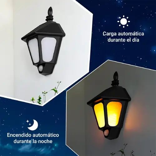 Farol tipo Colonial LED Solar con Sensor - imagen 3
