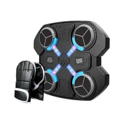 MÁQUINA DE BOXEO CON GUANTES 4 OBJETIVOS MÚSICA Y LUCES ABS 32x27.7x4.6cm - imagen 1