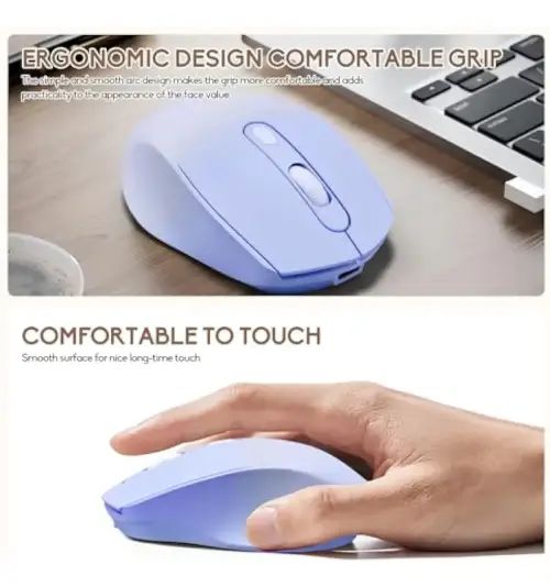MOUSE INALÁMBRICO RECARGABLE SILENCIOSO 3 BOTONES VARIOS COLORES - imagen 3