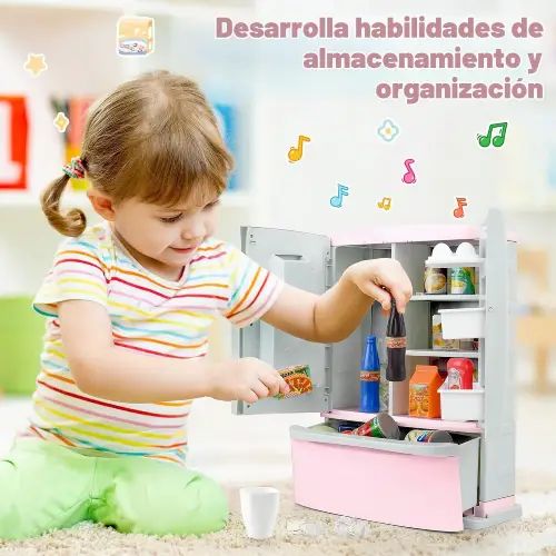 HELADERA JUGUETE INFANTIL LUCES Y SONIDO 31.5x23cm - imagen 3