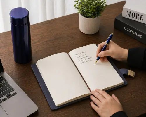 Set Libreta + Lapicera + Termo 500ml en caja - imagen 2