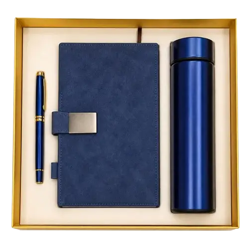 Set Libreta + Lapicera + Termo 500ml en caja