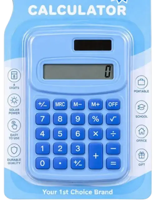 CALCULADORA PORTÁTIL SOLAR 8 DÍGITOS - imagen 1