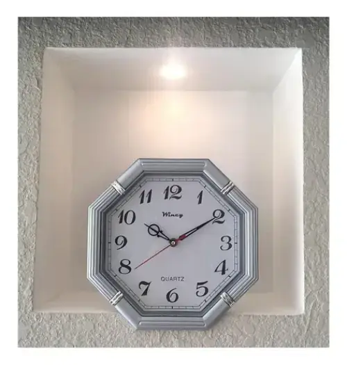 Reloj de pared QUARTZ diseño hexagonal clasico 29cm - imagen 2
