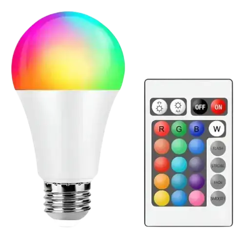 LÁMPARA/BOMBITA LUCES RGB c/CONTROL REMOTO - imagen 1