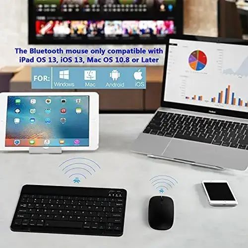 COMBO TECLADO + MOUSE INALÁMBRICO BLUETOOTH RECARGABLE 800/1600/3200DPI 10mts - imagen 2