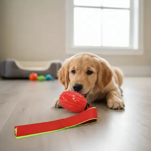 Pelota con Chifle y Cintas Interactivo Resistente para Perros - imagen 2