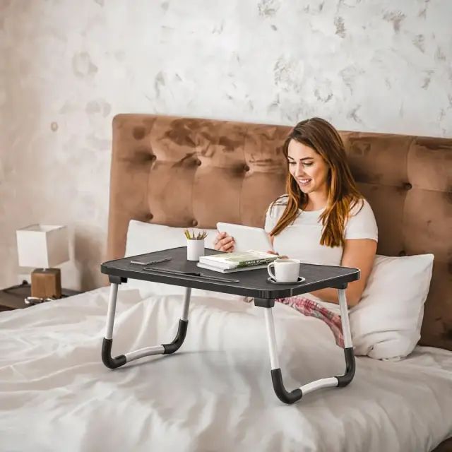 Mesa Plegable Multifuncional para Portátil y Desayuno en Cama - imagen 3