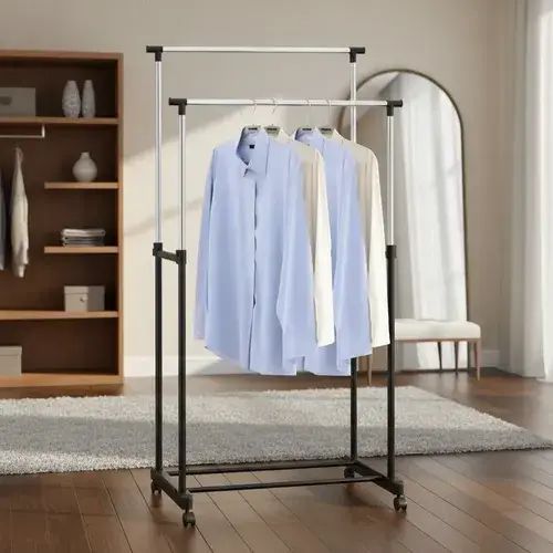 ORGANIZADOR Y PERCHERO DOBLE RUEDA 72 a 130x45cm - imagen 2