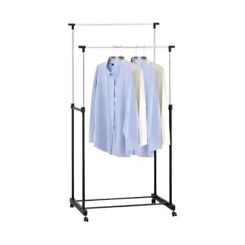 ORGANIZADOR Y PERCHERO DOBLE RUEDA 72 a 130x45cm - imagen principal