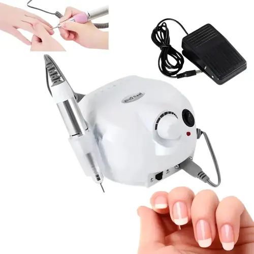 SET TORNO MANICURA/PEDICURA Y ACCESORIOS AJUSTABLE 220V 35W 12V 16x13.5x9cm - imagen 2