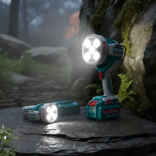 FAROL DE TRABAJO INALÁMBRICA 3 NIVELES HASTA 2800 LÚMENES 42V C/CARGADOR Y 2 BATERÍAS 2.0Ah INDUSTRIAL - imagen 4