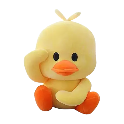 Peluche de felpa pato amarillo 20cm