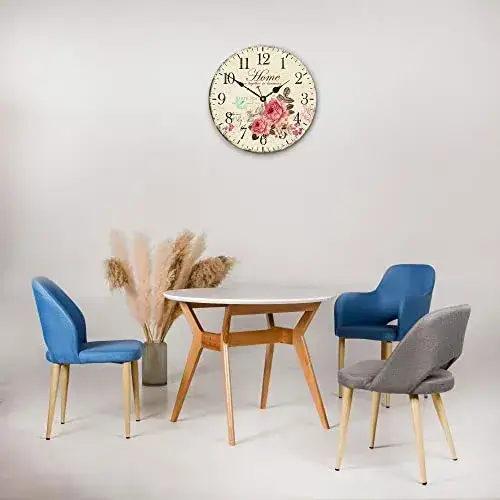Reloj para pared redondo con diseño floreal 30cm - imagen 2
