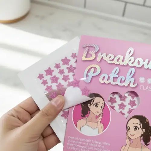 MINI PARCHES PARA ACNÉ DISEÑO ESTRELLAS CON GLITTER --- 40 UNIDADES - imagen 4
