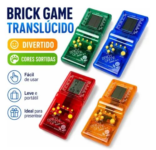 CONSOLA DE JUEGOS 9999 EN 1 VARIOS COLORES TRASLÚCIDOS 14.2x6.5cm - imagen 3