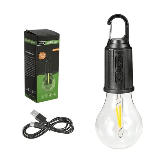 Lampara Bombita Color Blanco Cálido Luz Led Recargable Usb  - imagen 2