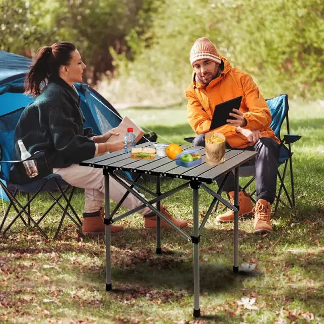 Mesa Compacta Plegable Para Camping Portátil De Aluminio  - imagen 3