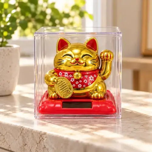 GATO DE LA SUERTE SOLAR 4 MODELOS DIFERENTES 9x7x8cm - imagen 4