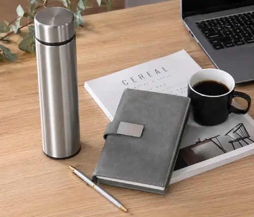 Set Libreta + Lapicera + Termo 500ml en caja - imagen 2