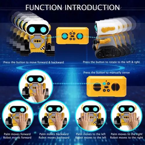 ROBOT A CONTROL REMOTO PROGRAMABLE CONTROL POR GESTOS LUCES LED Y MÚSICA 360° 12x12x8.5cm - imagen 4